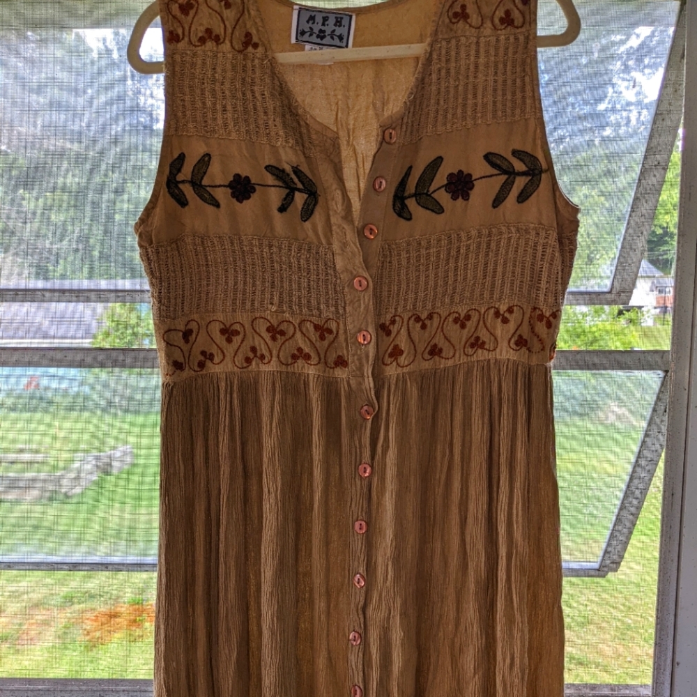 Vintage 90s MPH India Flowy Maxi Dress